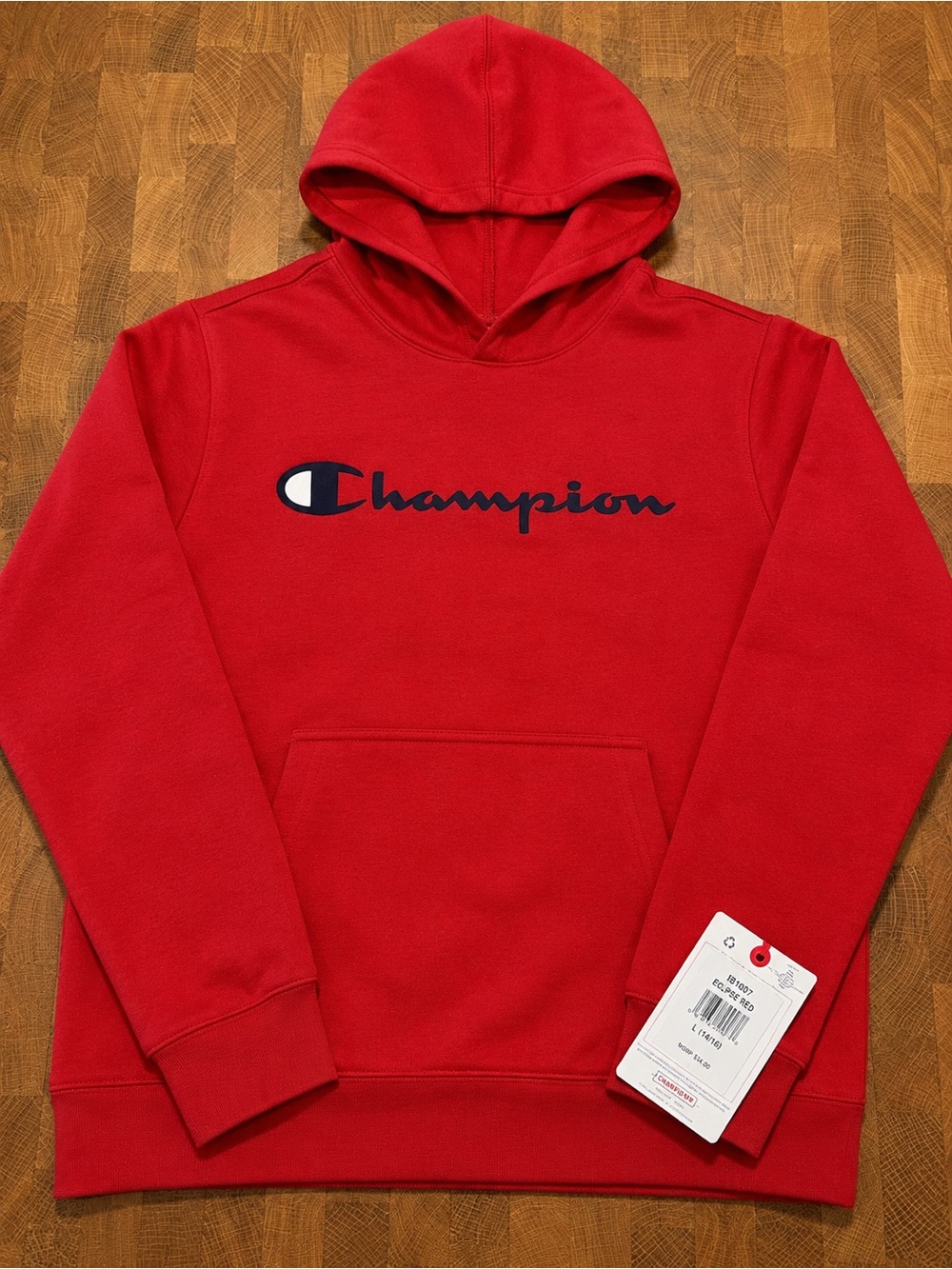 Champion Powerblend Hoodie Youth Large 14/16 Eclipse Red NWT